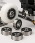 Image showing 20 Pack 608 2RS Ball Bearings 8x22x7mm Double Rubber Sealed Pre Lubricated C3 with mechanical parts in background