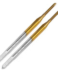 2 Piece M1.4 X 0.3mm Thread Taps Set Pro Grade Must Have M2 HSS Right Hand Tap Titanium Plated For Precision Milling