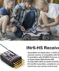 Children playing with RC car using Six Channel AFHDS 3 RC Receiver With Dual Antenna For RC Cars Drones And Boats INr6 HS PWM PPM IBUS SBUS Output Compatible With Flysky Noble NB4 Pro Plus Transmitters Height Sensor Built In For Game Ready Smooth Reliable Control module visible