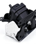 Built Tough Engine Motor Mount Set With Heat Shield for Chevy Silverado, Tahoe, heavy-duty black mount with steel heat shield.