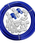 One Quarter Inch Outer Diameter RO Water Tubing Kit For Home Purifier Systems With 32.8 Feet Of Tubing And A 10 Piece Quick Connector Set