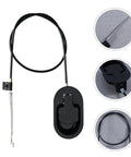Three Piece Aluminum Recliner Cable Pull Handles In Black Oval Shape For Easy Angle Adjustments And Cozy Rest Includes Hardware