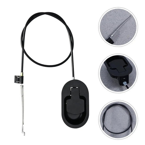 Three Piece Aluminum Recliner Cable Pull Handles In Black Oval Shape For Easy Angle Adjustments And Cozy Rest Includes Hardware