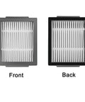 Front and back view of Premium Replacement Filters For iRobot Series I7 I7 Plus J7 E5 E6 E7 I2 I4 I4 Plus I6 I6 Plus I8 I8 Plus I1 I1 Plus J5 J5 Plus Cleaners Compatible With Robotic Vacuum Cleaners