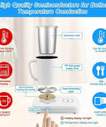 Dual Purpose Desktop Coffee Mug Warmer And Colder With 15W Fast Wireless Charging Pad For Travel Cups and Smooth Daily Grind Beverage Station features aluminum liner and 12oz capacity.