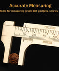 Pocket Brass Vernier Caliper With Double Scale Sliding Gauge Bead Measuring Tool Mini Gold Ruler 100mm Millimeter Gauge For Jewelry Making