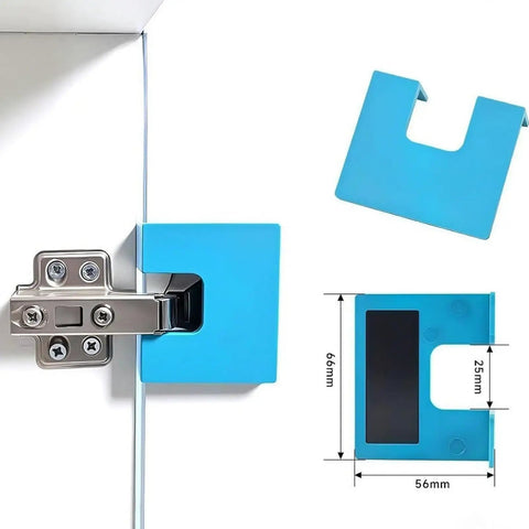 Hinge Jig For Quick Door Installation, Magnetic Alignment Guide, Adjustable Accurate Template, Drill-Free Setup