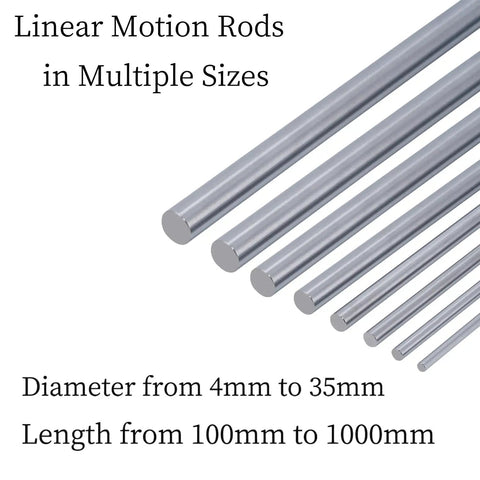 Two 4mm By 300mm Chrome Plated Linear Motion Rods for 3D Printer and CNC DIY Projects in multiple sizes