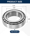 Heavy Duty Tapered Roller Bearing Cone And Cup Set With 3.54 Inch Bore, 5.79 Inch Outer Diameter, 1.65 Inch Thick, Chrome Steel Construction, ABEC 3 Precision For High Load Industrial Applications image showing product size