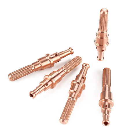 5 Pcs Plasma Cutter Electrodes 9-8232, copper, designed for Thermal Dynamics Sl60-100 Torch, suitable for metal cutting.