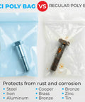 4x6 Inch Reclosable Anti Corrosion Vapor Inhibitor Bags Pack Of 25 Heavy Duty 4 Mil Waterproof Rustproof Storage For Metal Parts Electronics Machinery Automotive Components Jewelry, VCI poly bag vs regular poly bag