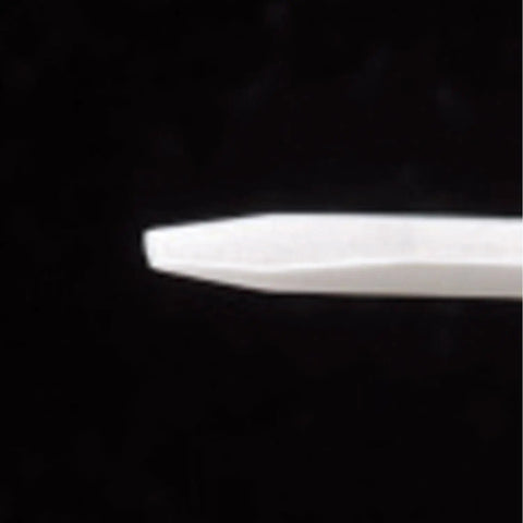 Ceramic tip of Top Shelf Ceramic Adjustment Driver For Electronics And Trimmers, 0.4x0.9mm for precise adjustments.