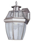 Lancaster One Light Outdoor Wall Lantern In Antique Brushed Nickel Finish For Wet Locations Dope Curb Appeal With Classic Exterior Style