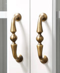 Antique Bronze Cabinet Handle And Drawer Pull Set With 5 Inch Center To Center Spacing, Solid Brass Vintage Kitchen Cupboard Knob