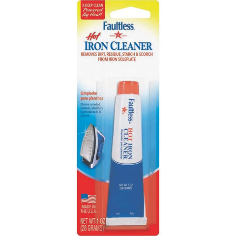 Hot Iron Cleaner For Stubborn Residue While You Press, 1oz Bottle Removes Melted Fabric, Glue And Starch From Soleplate