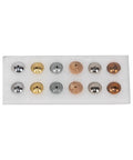 Physics Balls Set Of 12 Drilled 25mm Balls With 3mm Center Holes In Durable Plastic Storage Container Includes Aluminum Brass Copper Steel Zinc And Wood For Hands On Science Experiments