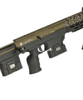 Gas Powered Metal DSR-1 Bullpup Airsoft Rifle In Dark Earth With 6mm Pro-Grade Build And Realistic Blowback, rugged metal construction.