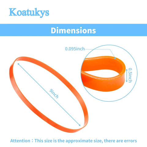 Dimensions diagram of Replacement 9 Inch Band Saw Tires One Half Inch Wide 0.095 Inch Thick Two Pack Pro Grade Compatible With Craftsman 137.214130