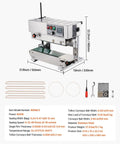 Heavy Duty Continuous Bag Band Sealer Machine With Digital Temp Control and Tough As Nails Stainless Steel Build for quick plastic film wrapping.