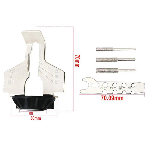 Chainsaw Sharpening Attachment For Rotary Tool Kit With Sharpener Guide Drill Adapter Head And Ruler Easy Install For DIYers
