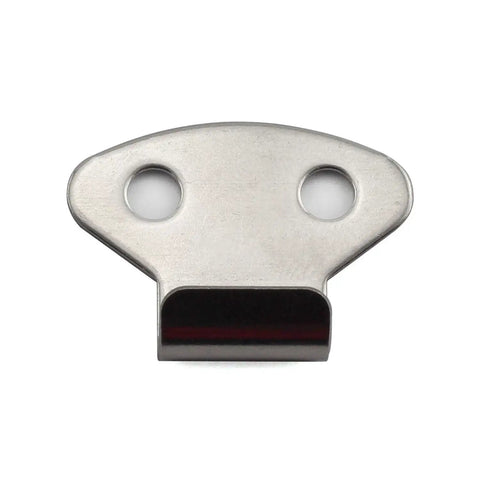 2 Pack 58mm Spring Loaded Latch Catch Toggle Stainless Steel Safety Security Hardware Fitting Duckbill Tensionlock Hasp close-up view
