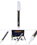 Easy To Use Conductive Ink Repair Pen For Circuit Boards DIY Electronics Tool For Quick Solderless Fixes Nickel Powder Based Conductive Paint With Strong Adherence And Water Resistance Great For Damaged Traces And Pads shown with detailed nib and cap