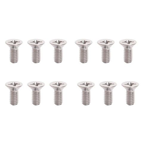 Heavy Duty 304 Stainless Steel Flat Head Machine Screws 100 Pack With Phillips Drive And Full Thread Coverage Half Inch Length, shown in bright silver.