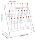 Compact Lab Glassware Drying Rack For Beakers And Flasks Lightweight Industrial Grade Design with red tips