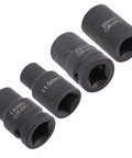 Pro Grade Brake Caliper Socket Set 4 Piece Kit For 1/2 Inch Drive, Easy Caliper Removal Tools With 11.5mm, 14mm, 20mm, 22mm