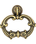 6 Sets Distressed Antique Brass Vintage Cabinet Pulls With Drop Ring Handles For Dresser Drawers And Cupboards 1.9 In By 1.8 In Zinc Alloy
