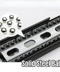 Close-up of Silent Hydraulic Drawer Slides with Cold Rolled Steel, 14-Inch Three-Section Runners showing ball bearings