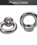 Heavy Duty M12 304 Stainless Steel Lifting Eye Nut Kit With Ring Eye Bolt For Rope Fittings Female Thread Round Eye Corrosion Resistant Pack Of 4 for indoor and outdoor use