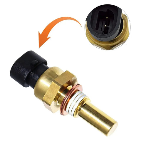 Road Ready Direct Fit Engine Coolant Temperature Sensor Replacement For 19236568, showing gold alloy and steel construction.