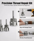 Upgraded 4 In 1 Plastic Pvc Water Pipe Threading Die Set With Internal External Thread Cutter For 1/2 3/4 And 1 Inch Pipes, showcasing precision thread repair tools.