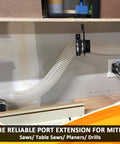 Badass Heavy Duty 2.5 Inch Dust Collection Blast Gate With Killer Airflow Control Design secure hose connector for woodworking.