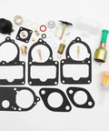 Carburetor Rebuild Kit For VW Solex Brosol Bocar 28 PICT To 34 PICT-3 Stock Carburetor Repair With Float And 12V Cutoff Valve Solenoid Swap-Ready Universal Kit 113 198 575 UR-34 components displayed.