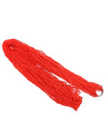 Go To Outdoor Mesh Hammock With Nylon Rope, Single Size For Camping And Backyard Chill, orange lightweight mesh hammock on white background