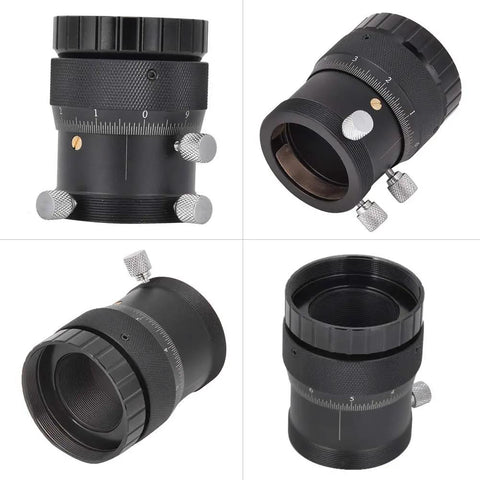 Metal Helical Focuser For One Point Twenty Five Inch Telescopes Aluminum Alloy Body With Smooth Ten Millimeter Focusing Stroke And Precise No Rotation Adjustment Portable Astronomy Accessory Pro Grade For Clear Steady Observations - four angles