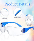 100 Pack Bulk Safety Glasses Featuring Bully Proof Polycarbonate Lenses And Heavy Duty Scratch Protection For Job Sites And Weekend Rigs Rainbow Mix Set with clean lenses.