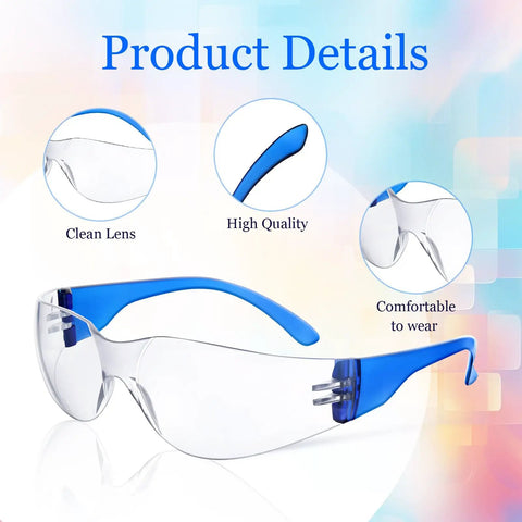 100 Pack Bulk Safety Glasses Featuring Bully Proof Polycarbonate Lenses And Heavy Duty Scratch Protection For Job Sites And Weekend Rigs Rainbow Mix Set with clean lenses.