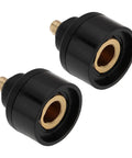 2 Pack Brass Welding Adapters 10/25 Male To 35/50 Female For Welding Machines And Plasma Cutters Push Twist Lock Brass Fittings Durable 905-BIW Connector