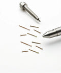 Close-up of mixed metal screws from 100 Pcs M6 Round Head Socket Screws And Nuts Kit Zinc Coated Furniture Bolts For D I Y Assembly.