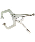 11 Inch Swivel Pad Locking C Clamp Pliers Set Of 10 Heavy Duty Heat Treated Steel With Nickel Plating For Rust Resistance