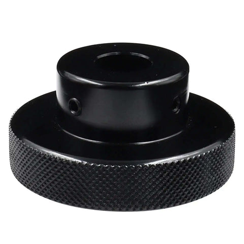 Side view of Black Aluminum Alloy Mini Handwheel For Lathe And Milling Machines CNC Lathe Processing Hand Wheel With Handle 60mm Diameter