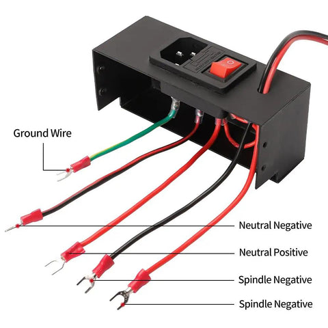 Wiring connections of Beefy 500W 48V CNC Power Supply For 3018 Pro Max 3018 Pro Ultra And 3020 Nova CNC Router 110V 220V Adjustable Switching Adapter