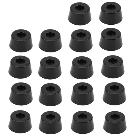 18 piece black rubber non slip furniture feet pads set for chairs and tables floor protection mats easy install overlay
