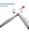Close-up of pliers using tool from 9 Piece Watch Repair Kit For DIY Band Remover Tools With Vanadium Steel Horology Tool Set