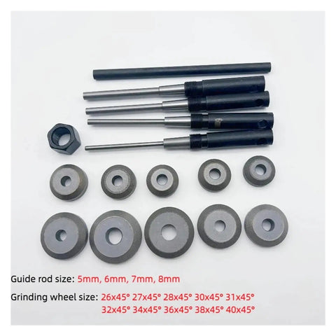 AZAXCQ Premium Valve Seat Tool Kit 26-40mm Diamond Grinding Wheels with 5-8mm guide rods for engine repair