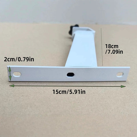 Adjustable Iron Table Leg For Desk Height Increase And Ergonomic Setup with dimensions shown, side view