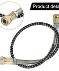 Heavy Duty High Pressure Air Hose 50cm M10x1 Thread 9000 PSI Stainless Wrap Protects Against Kinks For Hunting Diving Tanks And Industrial Jobs Built To Handle Abuse No Matter How Hard You Run Them Today, coiled with brass fittings